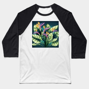 Bird of Paradise Flower Baseball T-Shirt